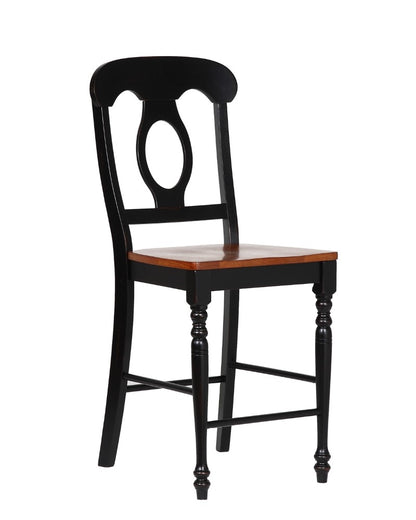 Sunset Trading - Black Cherry Selections 3 Piece 42 Round Drop Leaf Pub Table Set With Napoleon Stools - DLU-TPD4242CB-B50-BCH3PC veiw 3