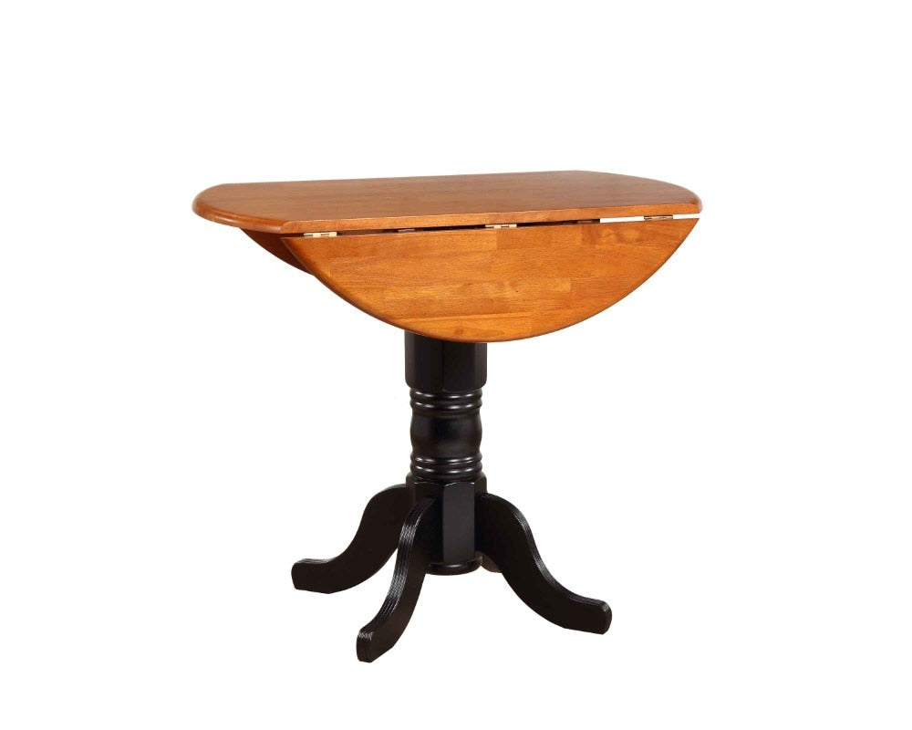 Sunset Trading - Black Cherry Selections 3 Piece Drop Leaf Pub Table Set With 24 Swivel Barstools - DLU-TPD4242CB-B24-AB3PC veiw 4