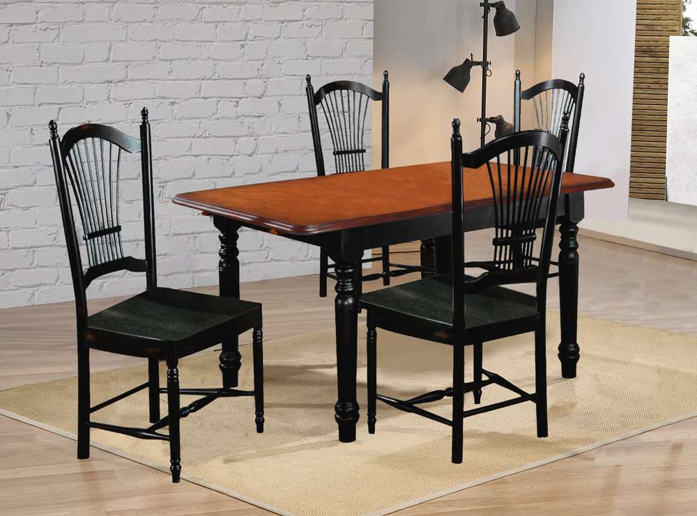 Sunset Trading -  Black Cherry Selections  5 Piece 60in Rectangular Extendable Dining Set  - PK-TLB3660-C07-AB5P veiw 2