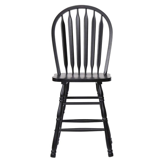 Sunset Trading - Black Cherry Selections Arrowback Windsor 24in Barstool (Set of 2) - DLU-B824-AB-2 veiw 1
