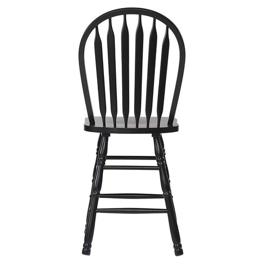 Sunset Trading - Black Cherry Selections Arrowback Windsor 24in Barstool (Set of 2) - DLU-B824-AB-2 veiw 2