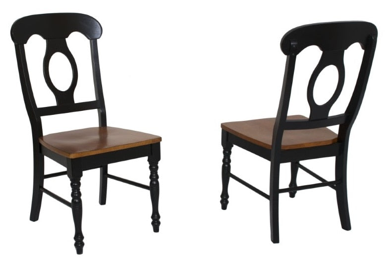 Sunset Trading - Black Cherry Selections Napoleon Dining Chair In Antique Black And Cherry (Set of 2) - DLU-C50-BCH-2 veiw 1