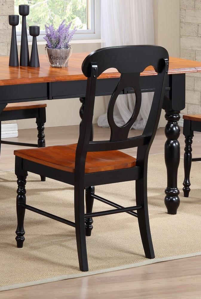 Sunset Trading - Black Cherry Selections Napoleon Dining Chair In Antique Black And Cherry (Set of 2) - DLU-C50-BCH-2 veiw 3