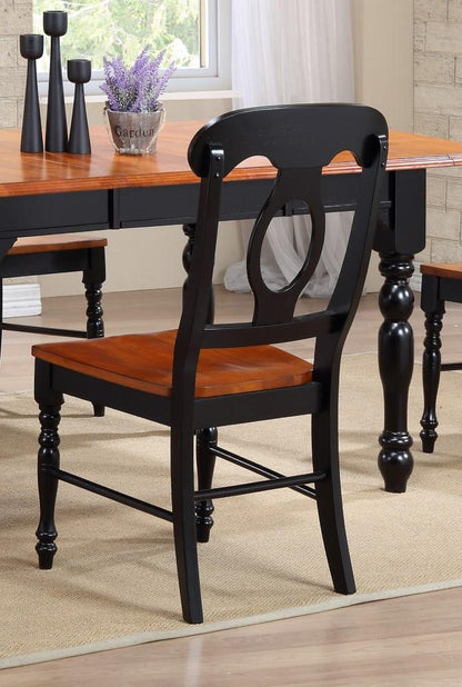 Sunset Trading - Black Cherry Selections Napoleon Dining Chair In Antique Black And Cherry (Set of 2) - DLU-C50-BCH-2 veiw 3