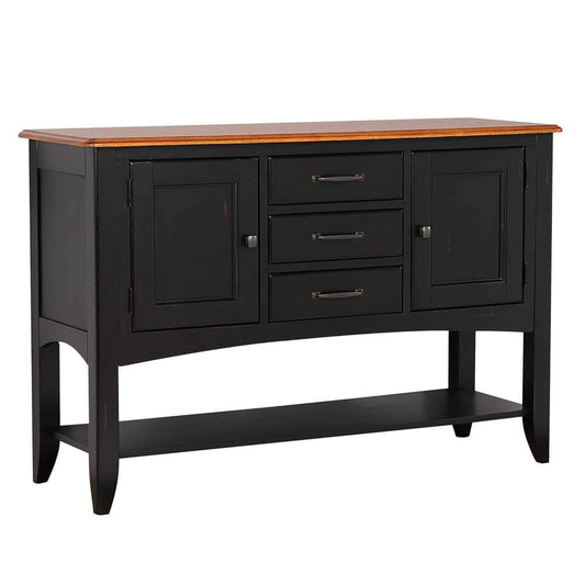 Sunset Trading -  Black Cherry Selections  Sideboard with Large Display Shelf  - DLU-1122-SB-BCH veiw 1