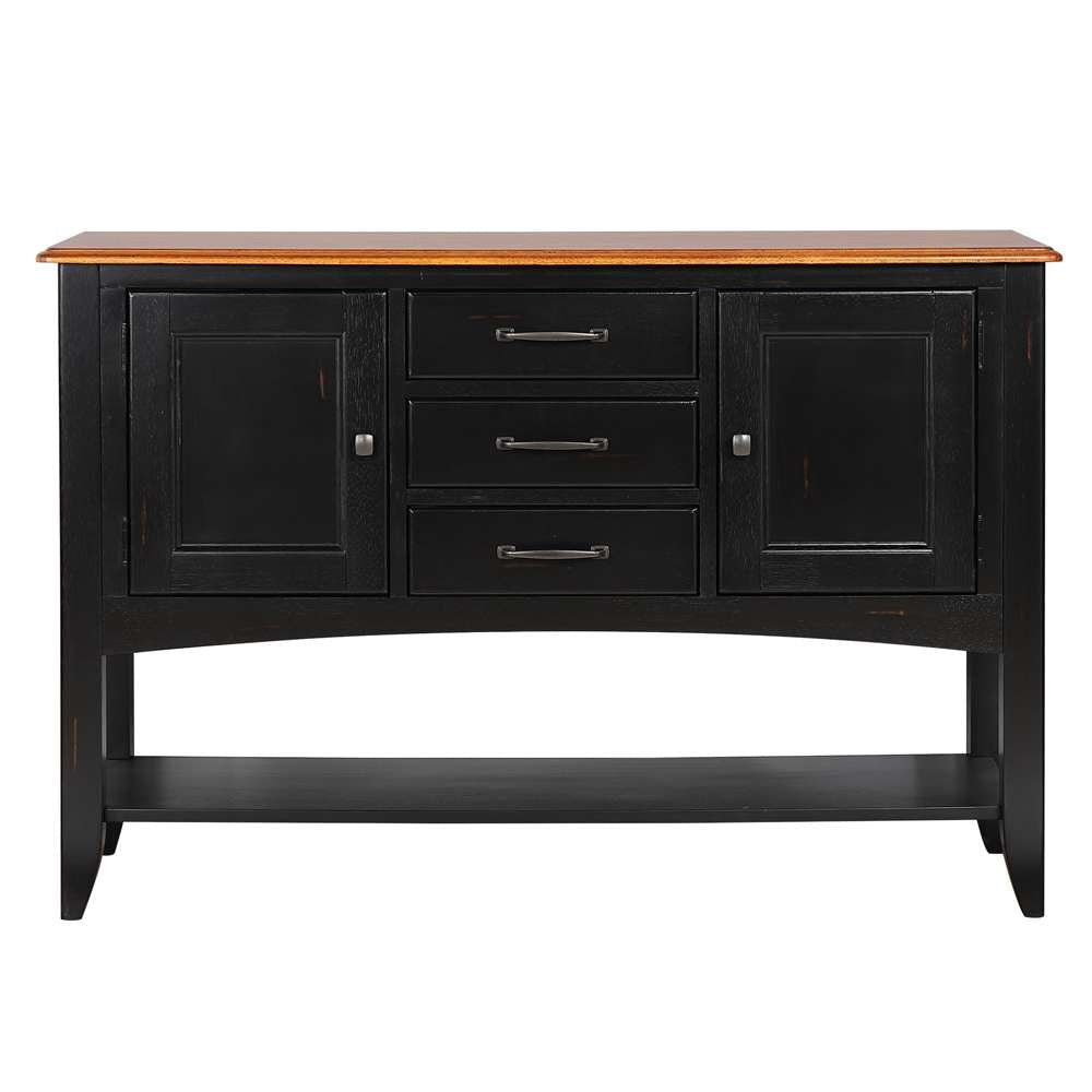 Sunset Trading -  Black Cherry Selections  Sideboard with Large Display Shelf  - DLU-1122-SB-BCH veiw 3