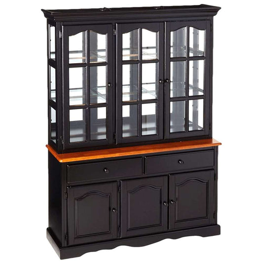 Sunset Trading -  Black Cherry Selections Treasure Buffet and Lighted Hutch  - DLU-22-BH-BCH veiw 1