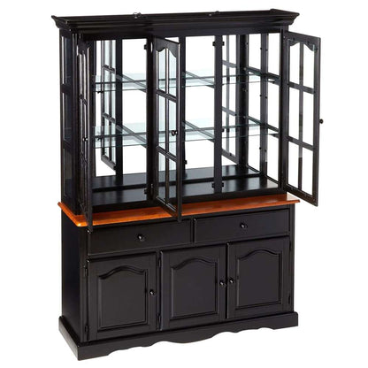 Sunset Trading -  Black Cherry Selections Treasure Buffet and Lighted Hutch  - DLU-22-BH-BCH veiw 2