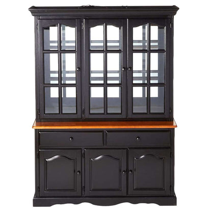 Sunset Trading -  Black Cherry Selections Treasure Buffet and Lighted Hutch  - DLU-22-BH-BCH veiw 3