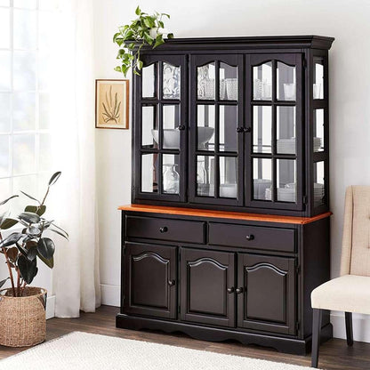 Sunset Trading -  Black Cherry Selections Treasure Buffet and Lighted Hutch  - DLU-22-BH-BCH veiw 5