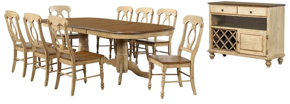 Sunset Trading - Brook 10 Piece Double Pedestal Extendable Dining Set With Server - DLU-BR4296-C50-SRPW10PC veiw 1