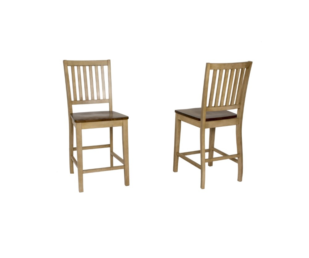 Sunset Trading - Brook 6 Piece 48 Square Pub Set With Slat Back Stools And Server - DLU-BR4848CB-B60-SRPW6PC veiw 4