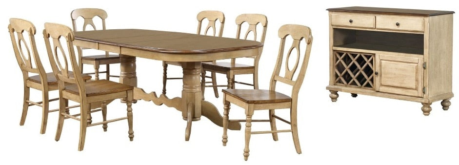Sunset Trading - Brook 8 Piece Double Pedestal Extendable Dining Set With Server - DLU-BR4296-C50-SRPW8PC veiw 1
