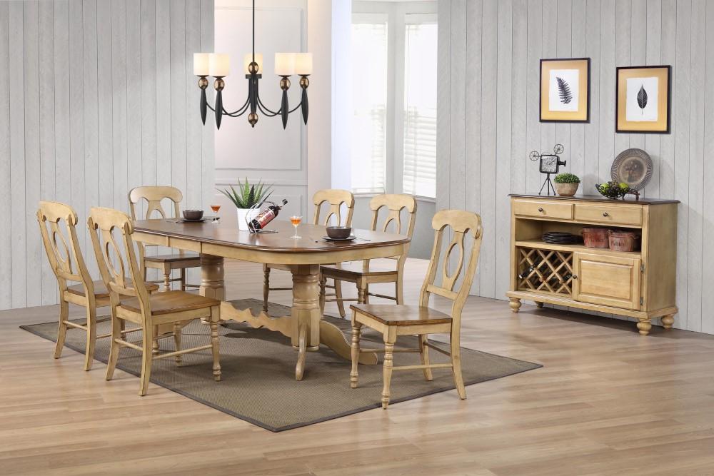 Sunset Trading - Brook 8 Piece Double Pedestal Extendable Dining Set With Server - DLU-BR4296-C50-SRPW8PC veiw 2