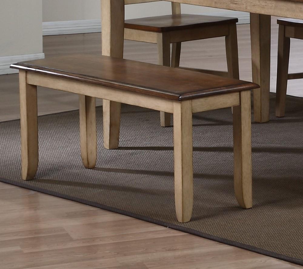 Sunset Trading - Brook Bench in Wheat with Pecan Seat veiw 2