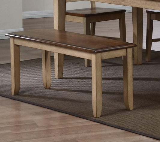 Sunset Trading - Brook Bench in Wheat with Pecan Seat veiw 2