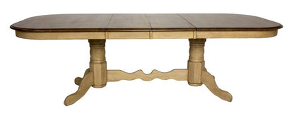 Sunset Trading - Brook Double Pedestal Extension Dining Table - DLU-BR4296-PW veiw 1