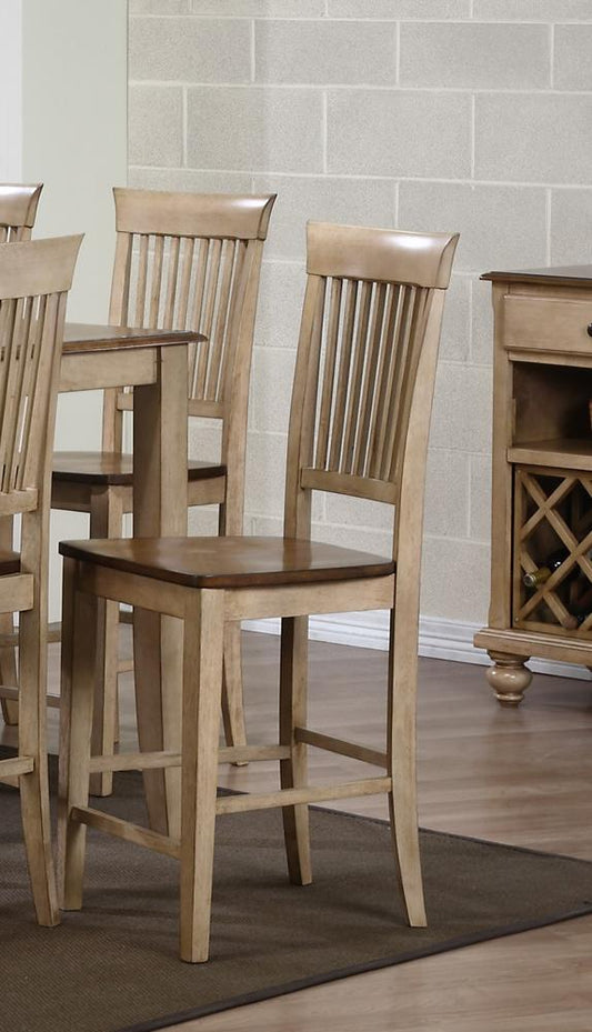 Sunset Trading - Brook Fancy Slat Barstool (Set of 2) - DLU-BR-B70-PW-2 veiw 1