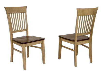 Sunset Trading - Brook Fancy Slat Dining Chair (Set of 2) - DLU-BR-C70-PW-2 veiw 1