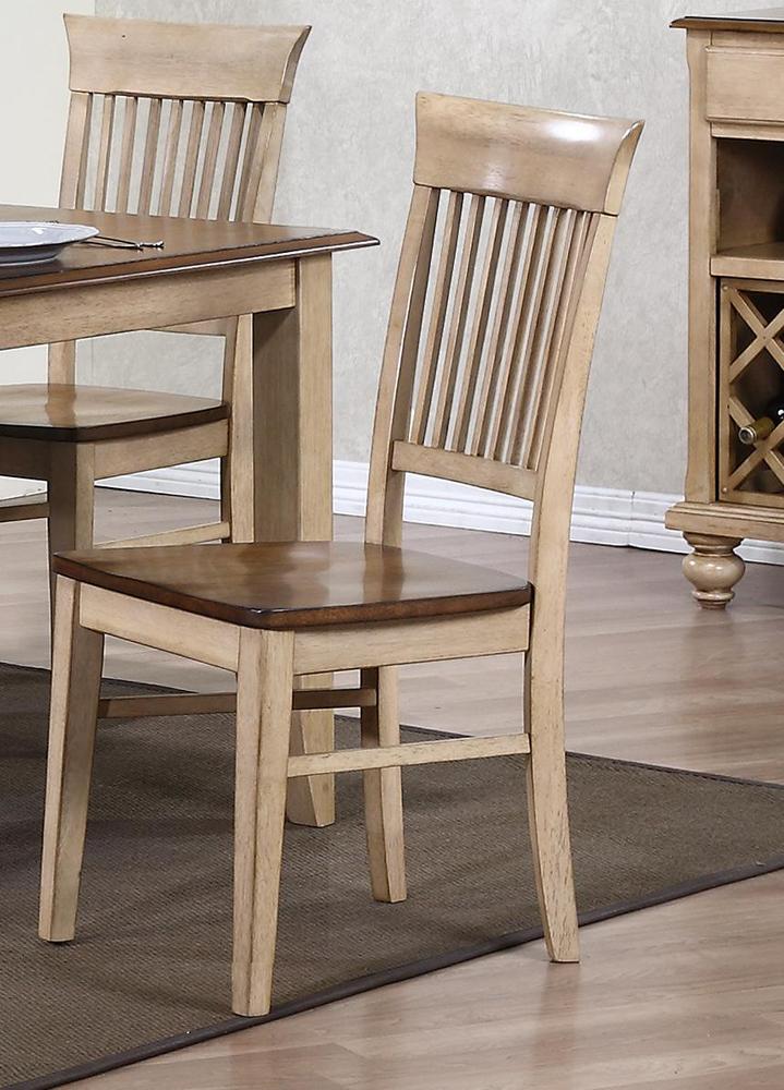 Sunset Trading - Brook Fancy Slat Dining Chair (Set of 2) - DLU-BR-C70-PW-2 veiw 2