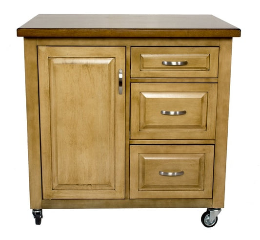 Sunset Trading - Brook Kitchen Cart - PK-CRT-04-PW veiw 1