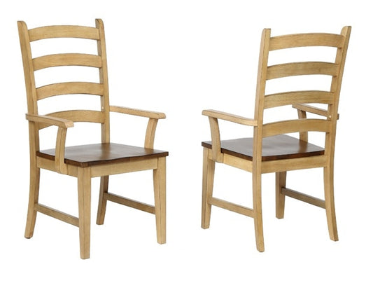 Sunset Trading - Brook Ladder Back Dining Arm Chair (Set of 2) - DLU-BR-C80A-PW-2 veiw 1