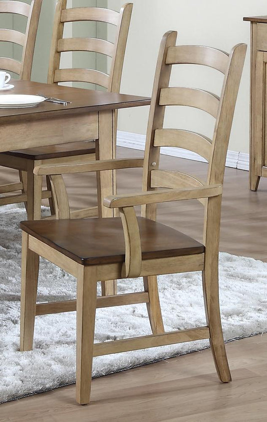 Sunset Trading - Brook Ladder Back Dining Arm Chair (Set of 2) - DLU-BR-C80A-PW-2 veiw 2