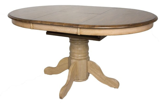 Sunset Trading - Brook Round or Oval Extension Dining Table - DLU-BR4260-PW veiw 1