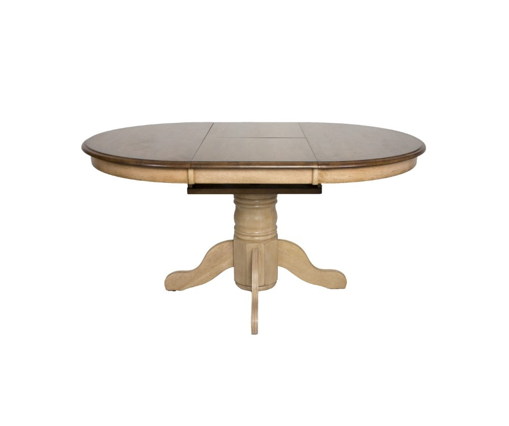 Sunset Trading - Brook Round or Oval Extension Dining Table - DLU-BR4260-PW veiw 2