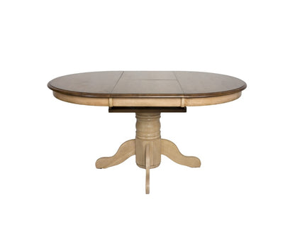 Sunset Trading - Brook Round or Oval Extension Dining Table - DLU-BR4260-PW veiw 2