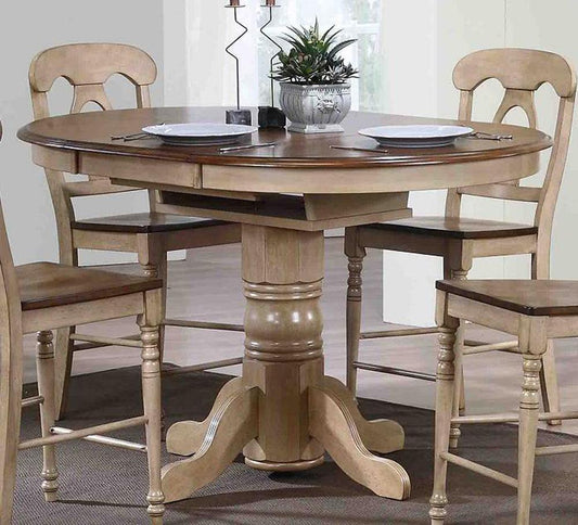 Sunset Trading - Brook Round or Oval Extension Pub Table - DLU-BR4260CB-PW veiw 1