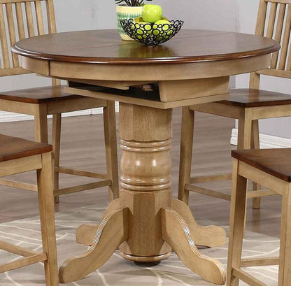 Sunset Trading - Brook Round or Oval Extension Pub Table - DLU-BR4260CB-PW veiw 2