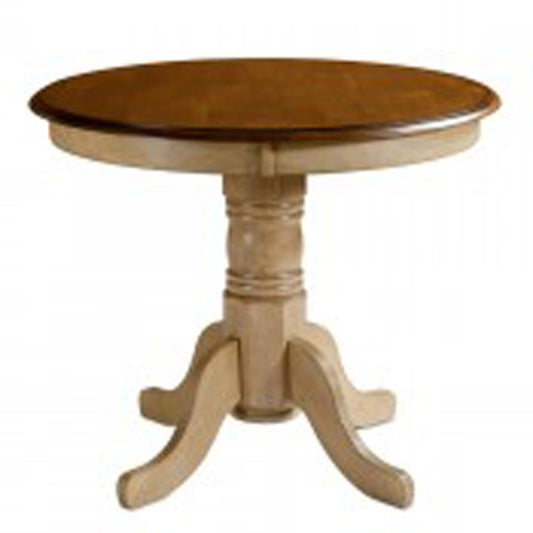 Sunset Trading - Brook Round Pedestal Dining Table - DLU-BR3636-PW veiw 1
