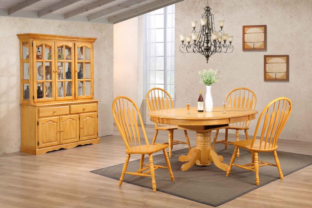 Sunset Trading - Butterfly Top Pedestal Dining Table in Light Oak Finish - DLU-TBX4866-LO veiw 2