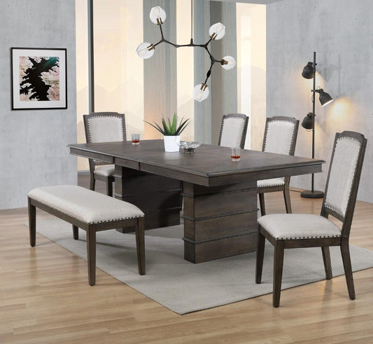 Sunset Trading - Cali 6 Piece Extendable Dining Set Bench - DLU-CA113-4C-BN6PC veiw 2