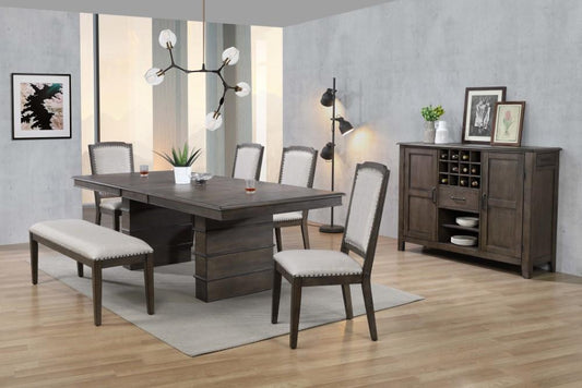 Sunset Trading - Cali 7 Piece Extendable Dining Set Bench Server - DLU-CA113-4C-BNSR7PC veiw 2