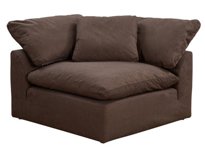 Sunset Trading Contemporary Puff Collection 7PC Slipcovered Modular U-Shaped Pit Sectional Sofa Performance Fabric Washable Water-Resistant Stain-Proof 176in Deep-Seating Down-Filled Lounge Couch Brown - SU-1458-88-3C-2A-2O veiw 3