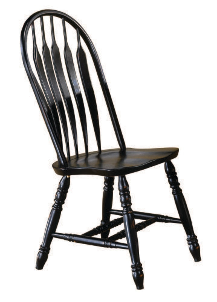 Sunset Trading - Comfort Back Dining Chair in Antique Black (Set of 2) - DLU-4130-AB-2 veiw 1