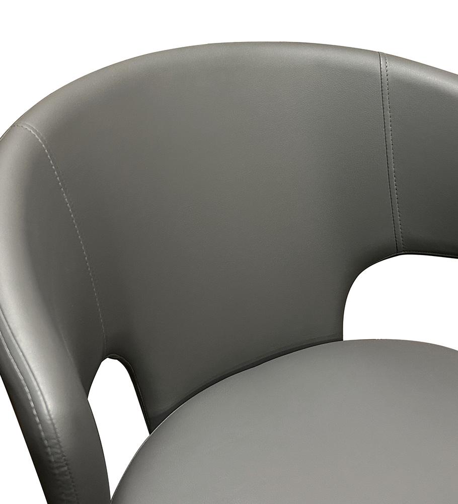 Sunset Trading - Corin Faux Leather Upholstered Dining Chairs (Set of 2) - Charcoal Grey/Matte Black Legs - CR-ND084-09-2 veiw 5