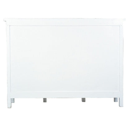 Sunset Trading - Cottage 59in Lattice Display Console  - Whitewash | Driftwood Brown - CC-CAB1755TLD-WWDW veiw 5