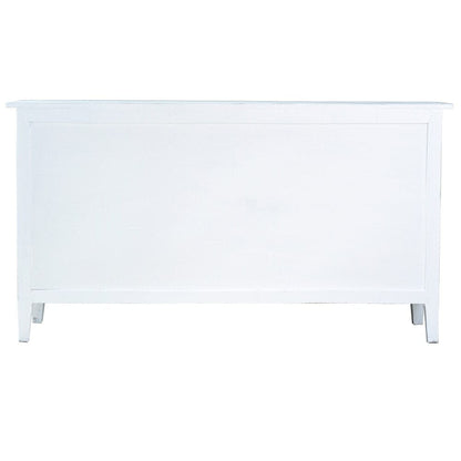 Sunset Trading - Cottage 59in Shutter Door Credenza  - Whitewash | Stonewall Gray - CC-CAB1748TLD-WWSW veiw 5