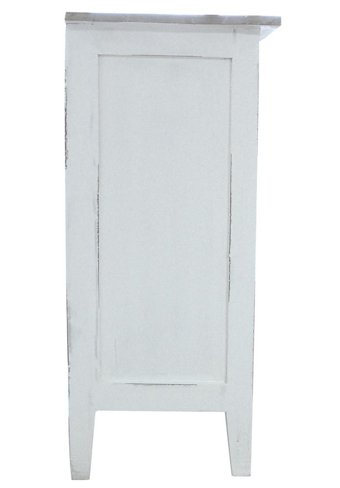 Sunset Trading - Cottage 59in Shutter Door Credenza  - Whitewash | Stonewall Gray - CC-CAB1748TLD-WWSW veiw 6