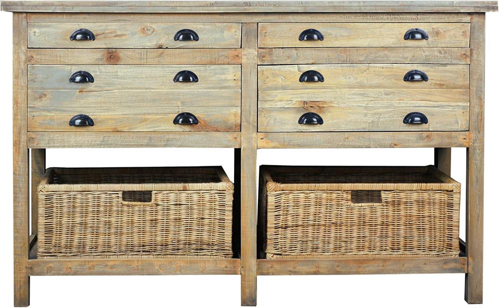 Sunset Trading - Cottage 61in Double Bay Sideboard  - Driftwood Brown - CC-TAB228S-DW veiw 2