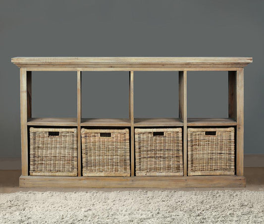 Sunset Trading - Cottage 67in Provincial Storage Cabinet  - Driftwood Brown - CC-CDC011S-DW veiw 2