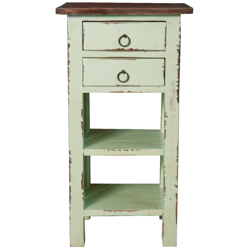 Sunset Trading - Cottage End Table with Drawers and Shelves - CC-TAB170TLD-BHRW veiw 2