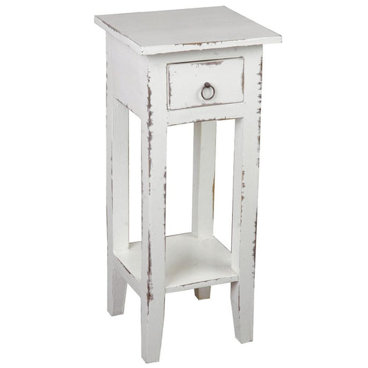 Sunset Trading - Cottage Narrow Side End Table  - Distressed White - CC-TAB1792LD-WW veiw 1