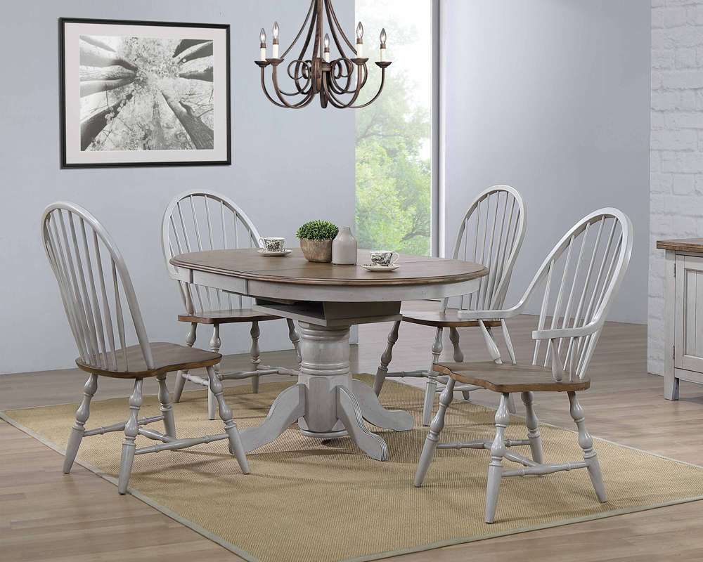 Sunset Trading -  Country Grove 42in Round to 60in Oval Extendable Dining Table Set  - DLU-CG4260-30AGO5 veiw 2
