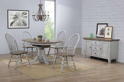 Sunset Trading -  Country Grove 42in Round to 60in Oval Extendable Dining Table Set  - DLU-CG4260-30AGOB6 veiw 4