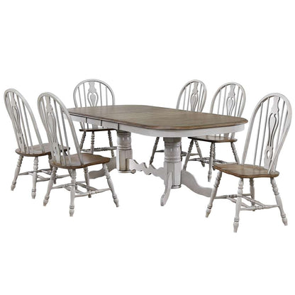 Sunset Trading -  Country Grove 7 Piece 96in Oval Double Pedestal Extendable Dining Table Set  - DLU-CG4296-124SGO7 veiw 1