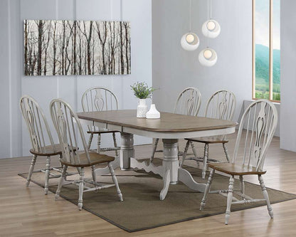 Sunset Trading -  Country Grove 7 Piece 96in Oval Double Pedestal Extendable Dining Table Set  - DLU-CG4296-124SGO7 veiw 2